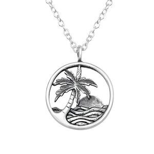 Sterling Silver Coastal Ocean Necklace